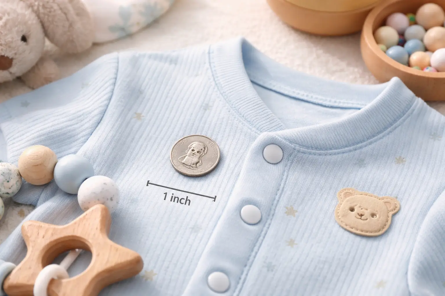 Pastel baby accessories and toys